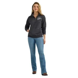 Wrangler Womens Long Live Cowboys 1/4 Zip Pullover