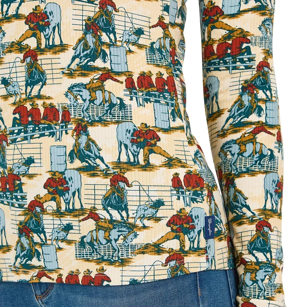 Wrangler Women's Rodeo Event Blue Top - Image 2