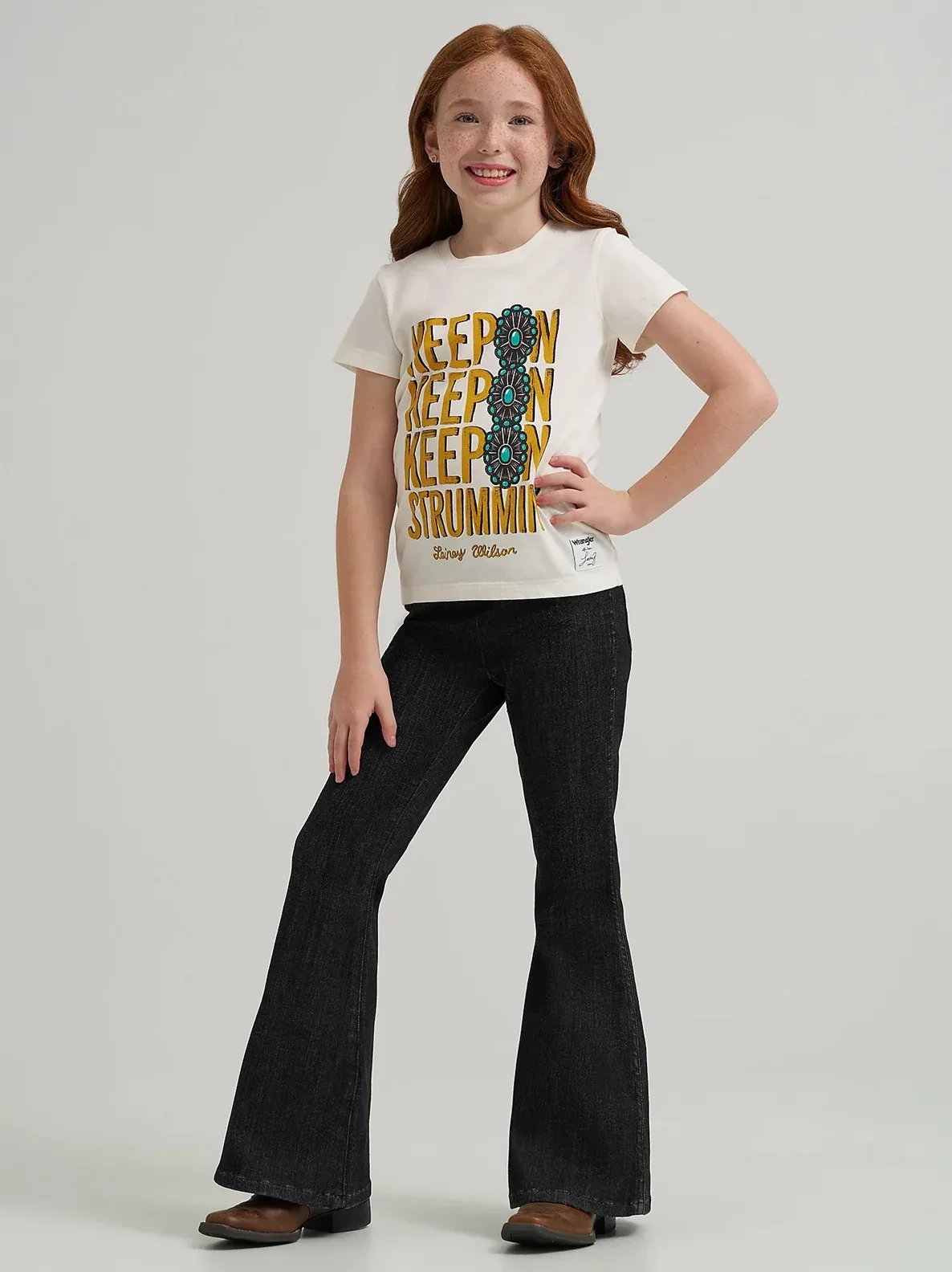 Wrangler X Lainey Wilson Girl's Keep On Keep On Tee Shirt - Image 2