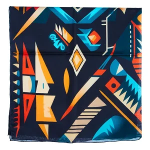 Wyoming Traders Mens Aztec #7 Black Orange Wild Rag
