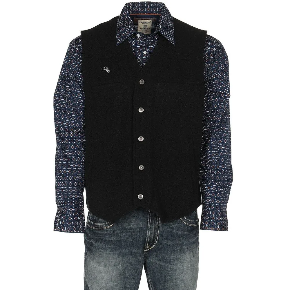 Wyoming Traders Men's Black Wyoming Wool Vest
