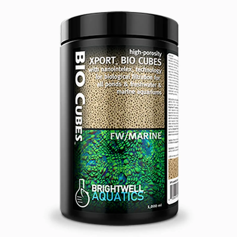 Xport-BIO - 1/2" Cubes; Biological Filtration Media (1000 ML) - Brightwell