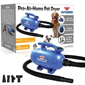XPOWER Pro At Home Pet Dryer & Vacuum 2HP Pink