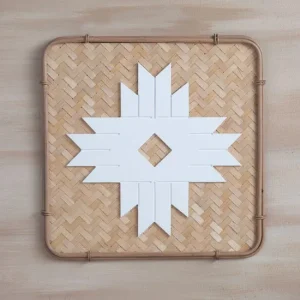 Young`S Inc Natural Wood Geometric Wall Art