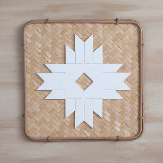 Young`S Inc Natural Wood Geometric Wall Art