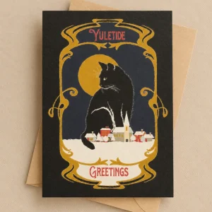 YULE CAT CHRISTMAS CARD
