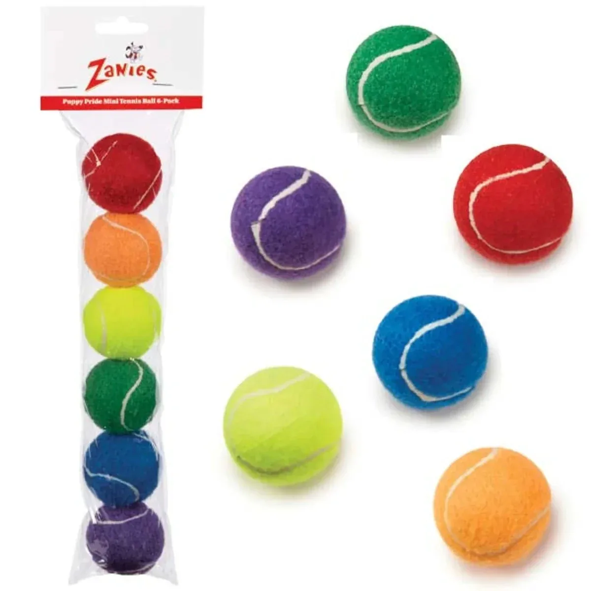 ZA Puppy Pride Mini Tennis Ball, 6-Count - Image 2