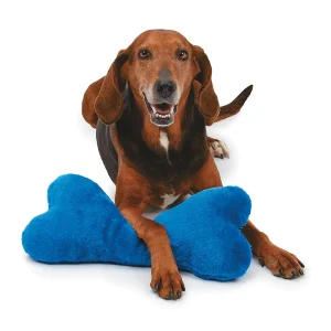 Zanies Mega Color Plush Bones 16.5In Blue