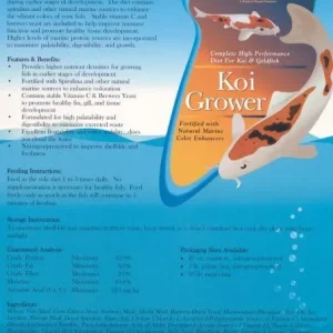Zeigler Bros 1/8" Koi Grower Pond and Koi Fish Food - 5 lb Bag