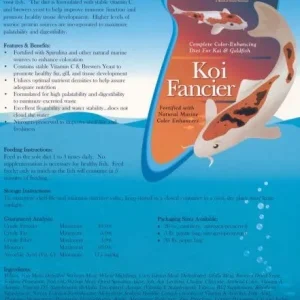 Zeigler Bros 3/16" Koi Fancier Pond and Koi Fish Food - 5 lb Bag
