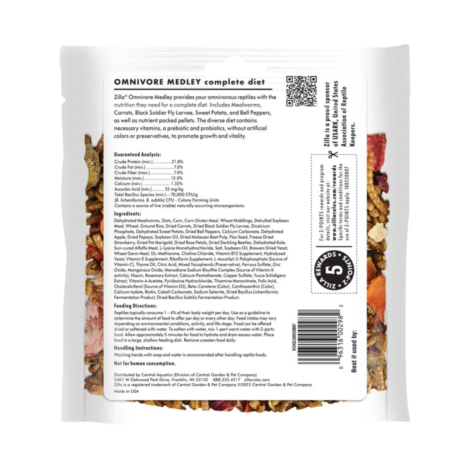 Zilla Medley Diet Omnivore Mix - 4 oz - Image 2