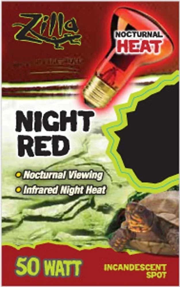 Zilla Night Red Incandescent Spot Bulb for Reptile Terrariums 50W