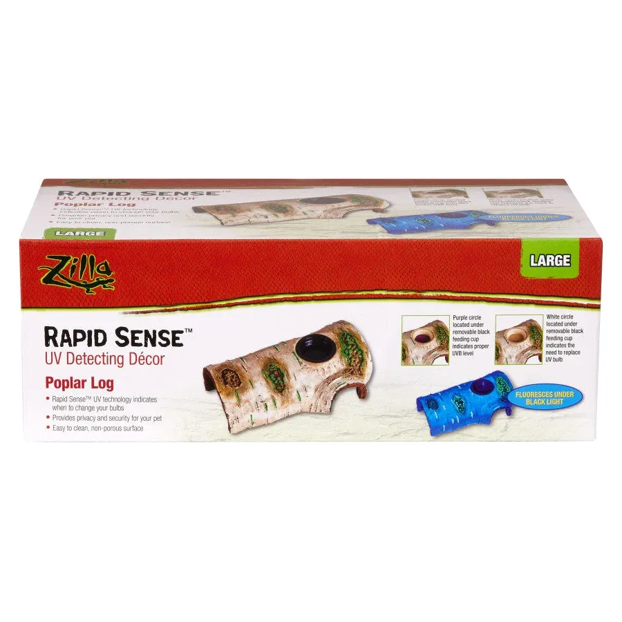 Zilla Rapid Sense UV-Detecting Decor - Large Poplar Log - Image 2