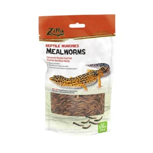 Zilla Reptile Munchies Mealworm Resealable Bag, 3.75 oz