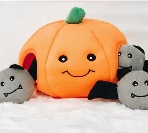 Zippy Paws Halloween Burrow Pumpkin Toy