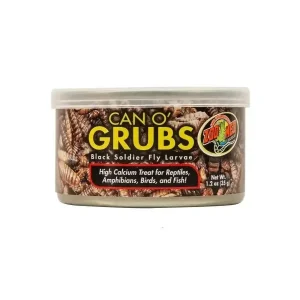 Zoo Med Can O' Grubs Treat for Reptiles, Amphibians, Birds and Fish.1.2 oz
