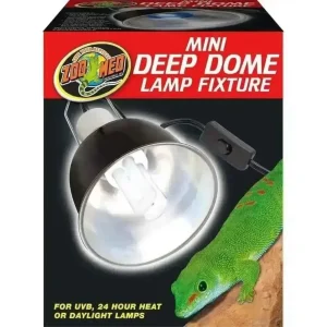Zoo Med Mini Deep Dome Lamp Fixture - Black