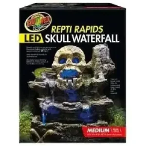 Zoo Med Natural Rock Rapids LED Skull Reptile Waterfall – Small