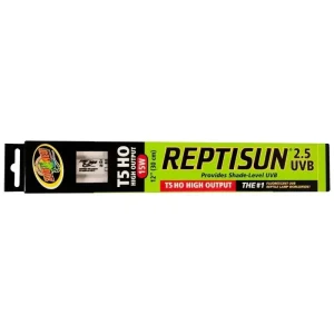 Zoo Med ReptiSun T5-HO 2.5 UVB Lamp – 15W for Gecko, Snake & Frog